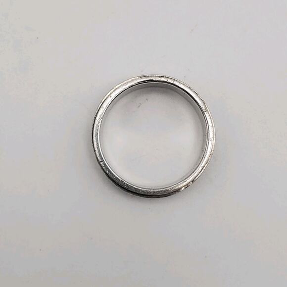 Vintage 925 Sterling Silver Wave Design Band Spinner Ring Size 12.5 - Picture 5 of 10